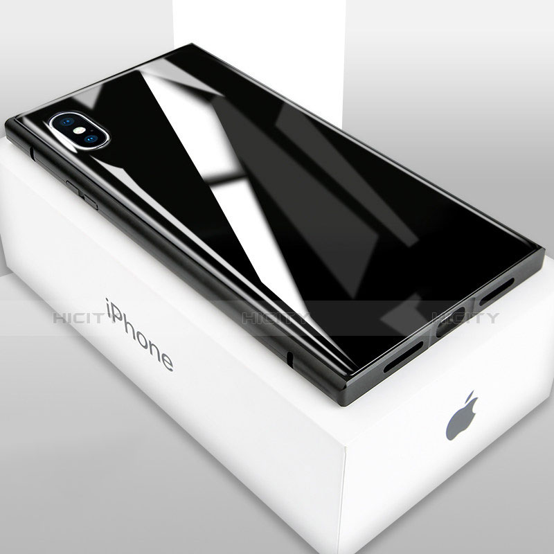 Apple iPhone X用ハードケース プラスチック 鏡面 前面と背面 360度 フルカバー アップル 