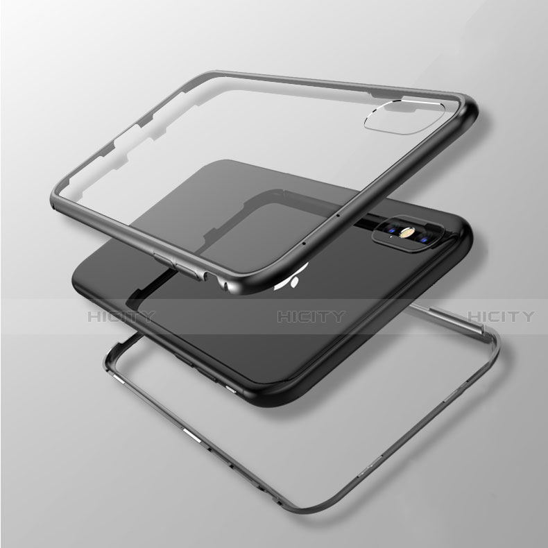 Apple iPhone X用ケース 高級感 手触り良い アルミメタル 製の金属製 360度 フルカバーバンパー 鏡面 カバー M01 アップル 