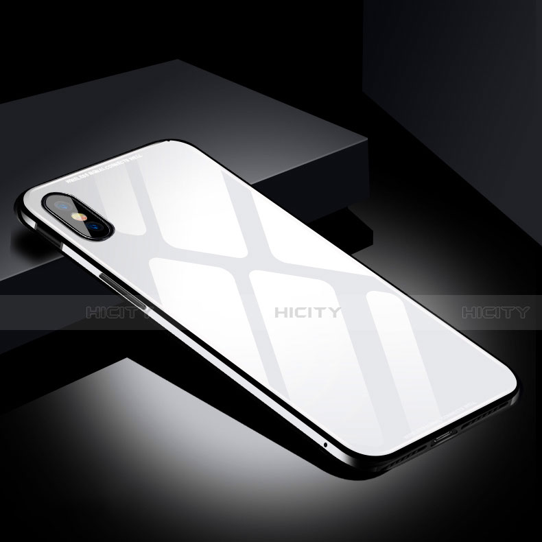 Apple iPhone X用ケース 高級感 手触り良い アルミメタル 製の金属製 バンパー 鏡面 カバー S01 アップル 