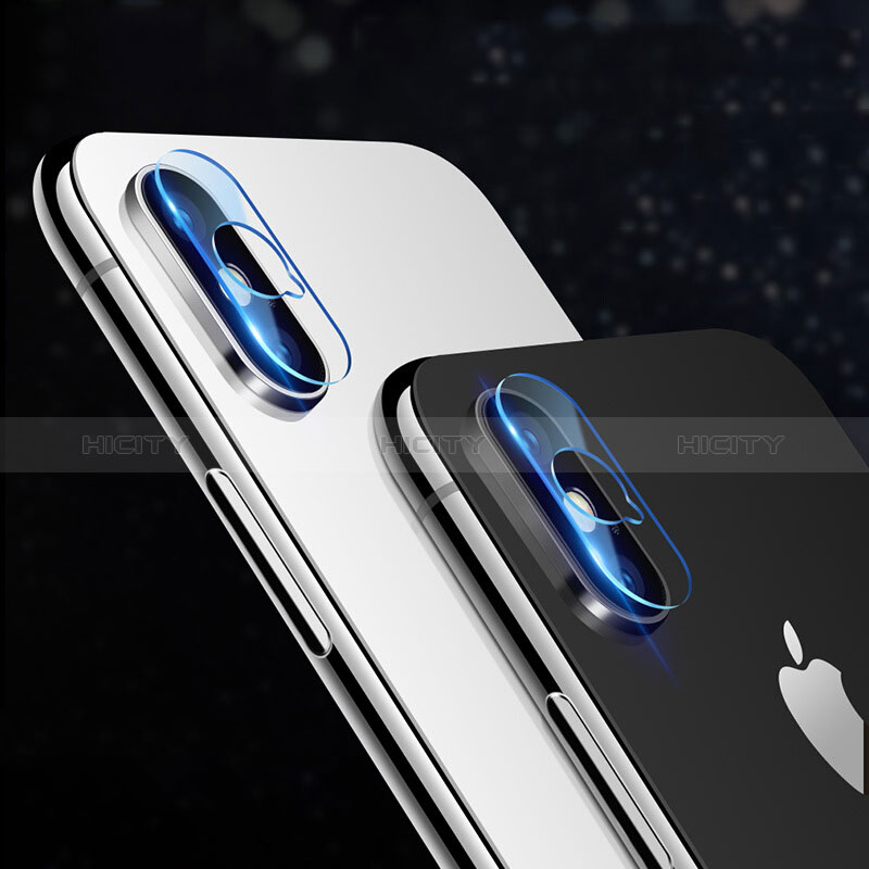 Apple iPhone X用強化ガラス カメラプロテクター カメラレンズ 保護ガラスフイルム F06 アップル クリア