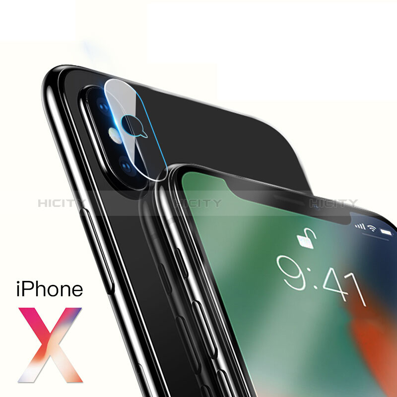 Apple iPhone X用強化ガラス カメラプロテクター カメラレンズ 保護ガラスフイルム F04 アップル クリア