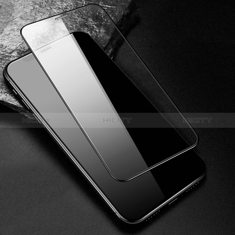 Apple iPhone X用強化ガラス フル液晶保護フィルム F21 アップル ブラック
