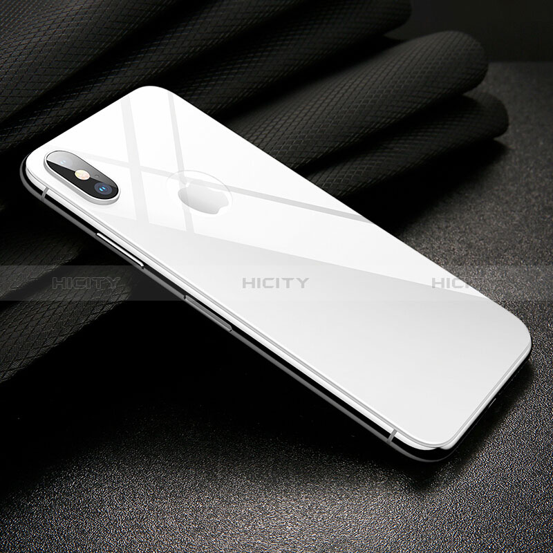 Apple iPhone X用強化ガラス 液晶保護フィルム 背面保護フィルム同梱 T01 アップル ホワイト