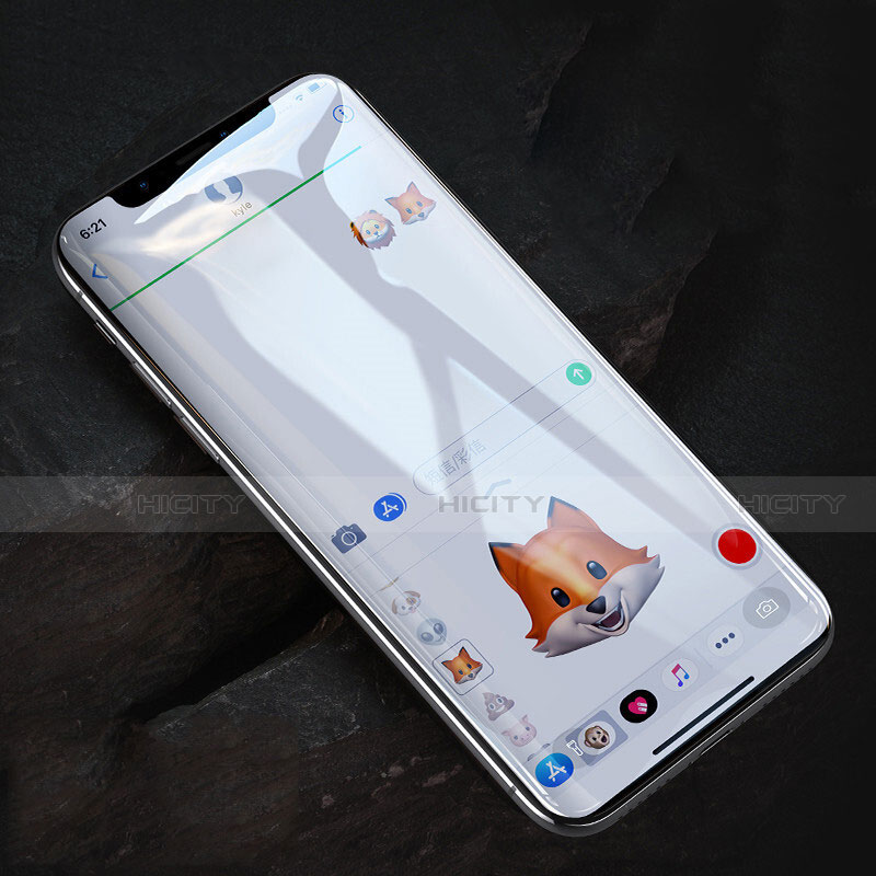 Apple iPhone X用強化ガラス 液晶保護フィルム 5D アップル クリア