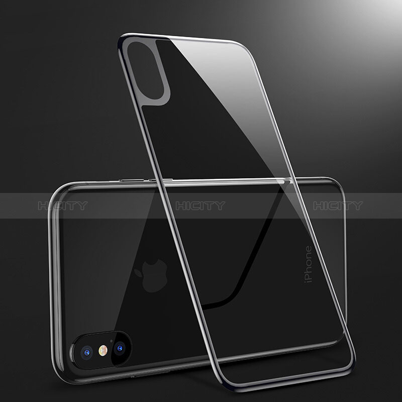 Apple iPhone X用強化ガラス 背面保護フィルム B09 アップル ブラック