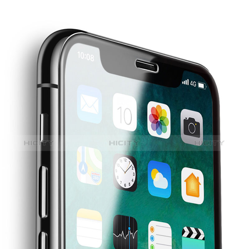 Apple iPhone X用強化ガラス フル液晶保護フィルム P01 アップル ブラック