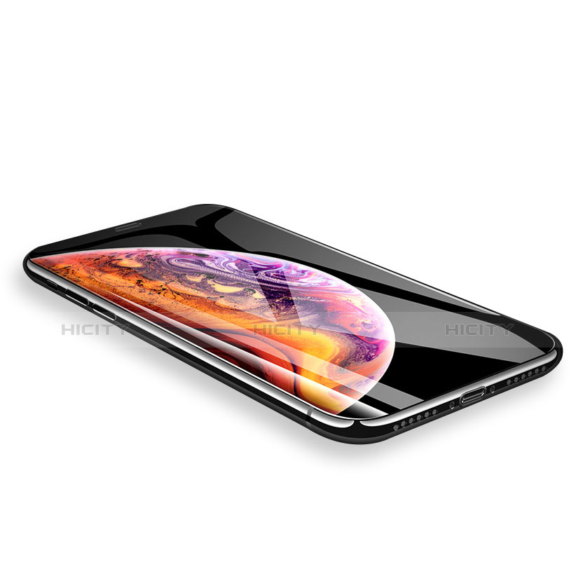 Apple iPhone X用強化ガラス フル液晶保護フィルム P04 アップル ブラック