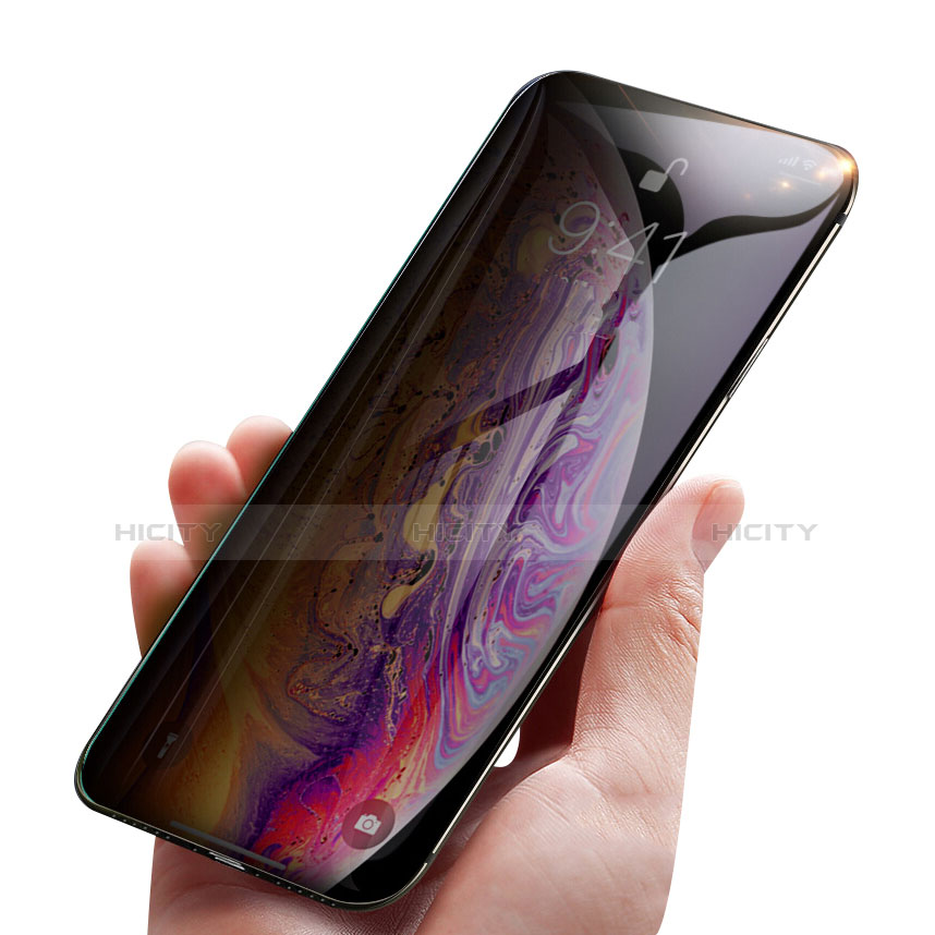 Apple iPhone X用反スパイ 強化ガラス 液晶保護フィルム P01 アップル クリア