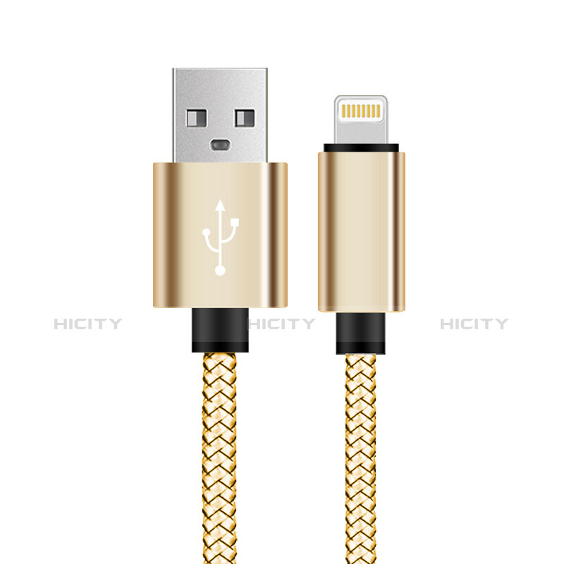 Apple iPhone XR用USBケーブル 充電ケーブル L07 アップル ゴールド