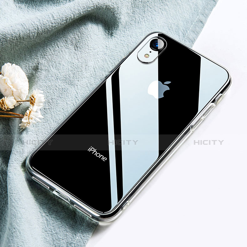 Apple iPhone XR用極薄ソフトケース シリコンケース 耐衝撃 全面保護 クリア透明 T07 アップル クリア