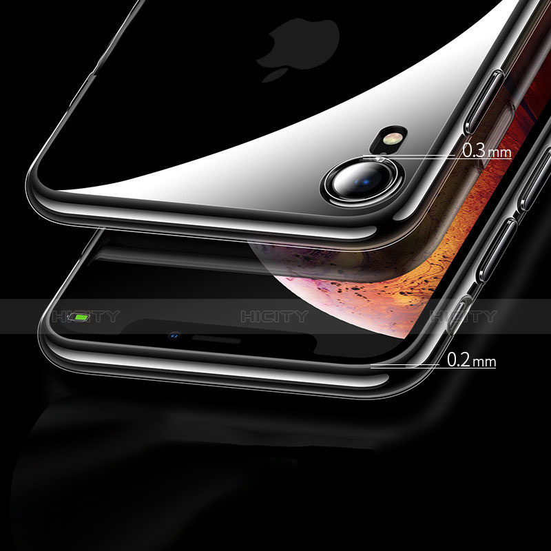 Apple iPhone XR用極薄ソフトケース シリコンケース 耐衝撃 全面保護 クリア透明 T08 アップル クリア