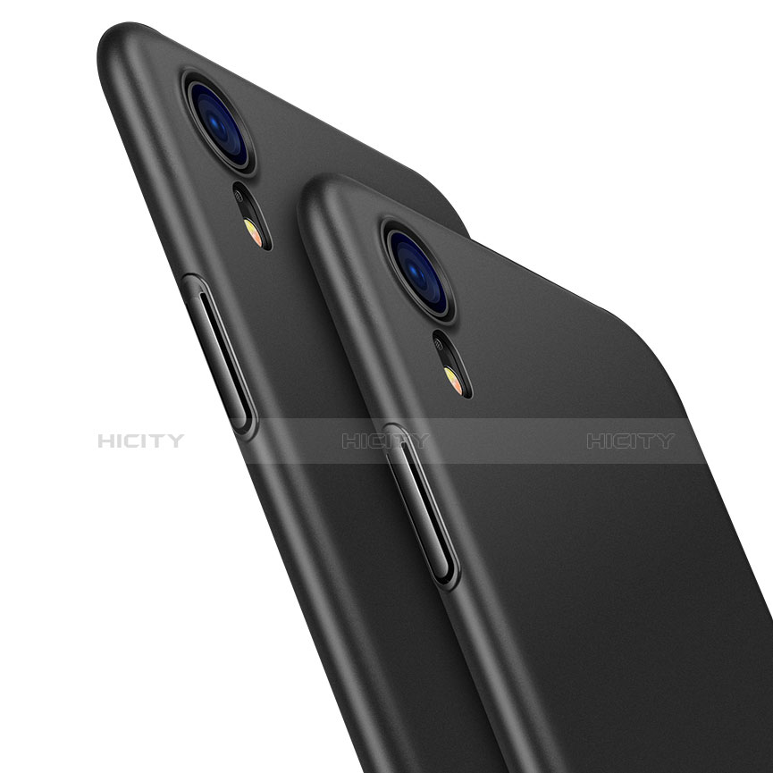 Apple iPhone XR用ハードケース プラスチック 質感もマット M04 アップル ブラック