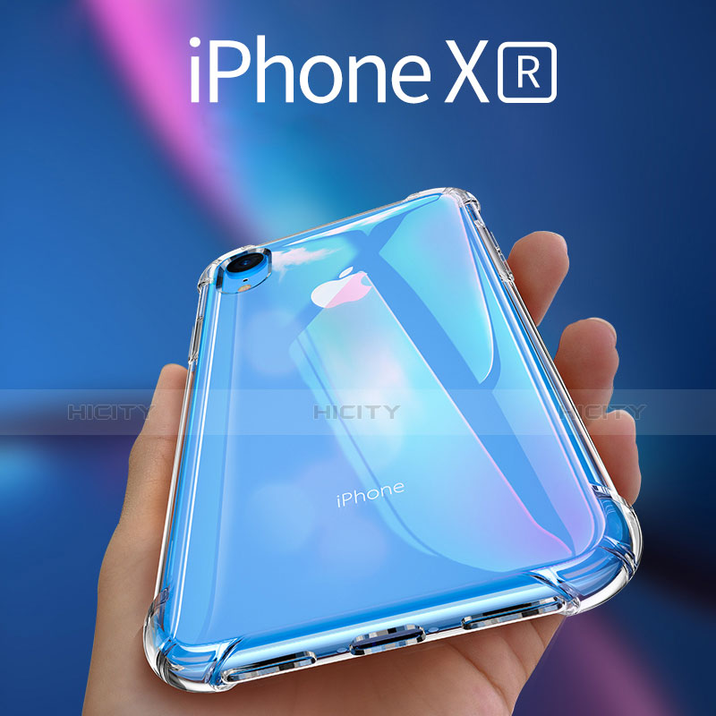 Apple iPhone XR用極薄ソフトケース シリコンケース 耐衝撃 全面保護 クリア透明 HC01 アップル クリア