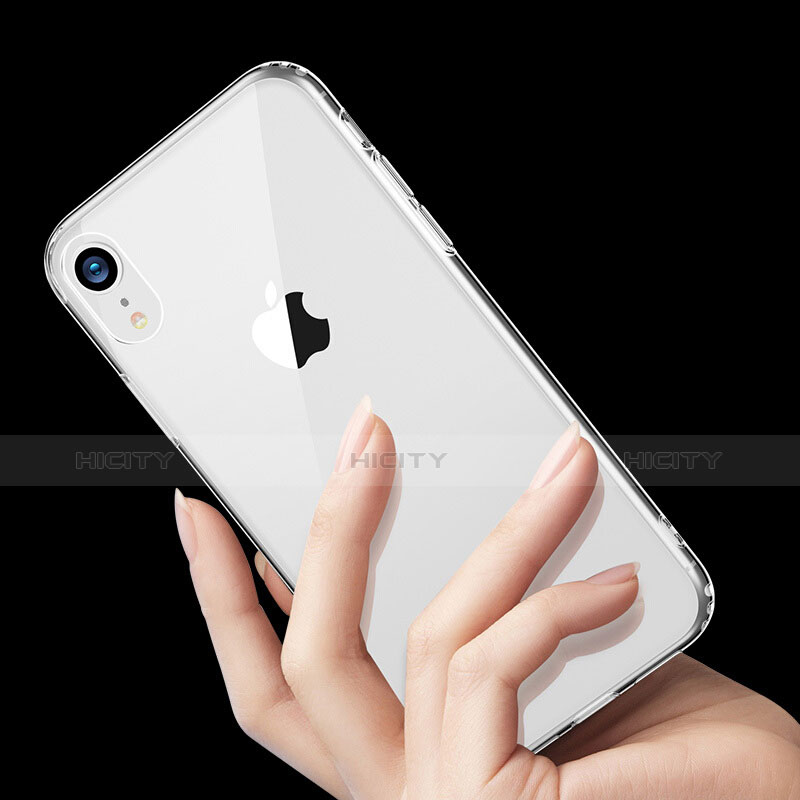 Apple iPhone XR用極薄ソフトケース シリコンケース 耐衝撃 全面保護 クリア透明 HC06 アップル クリア