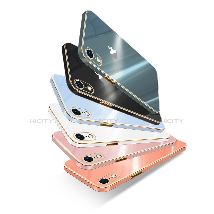 Apple iPhone XR用ハイブリットバンパーケース クリア透明 高級感 プラスチック 鏡面 カバー アップル 