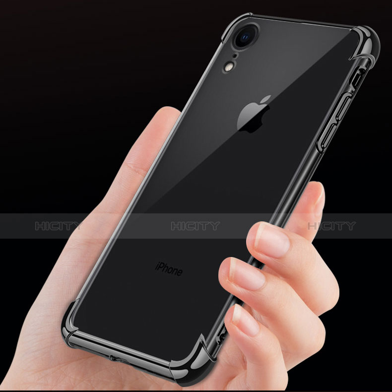 Apple iPhone XR用極薄ソフトケース シリコンケース 耐衝撃 全面保護 クリア透明 HC07 アップル 