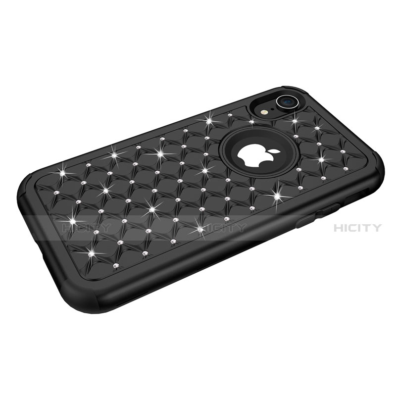 Apple iPhone XR用ハイブリットバンパーケース ブリンブリン カバー 前面と背面 360度 フル U01 アップル 
