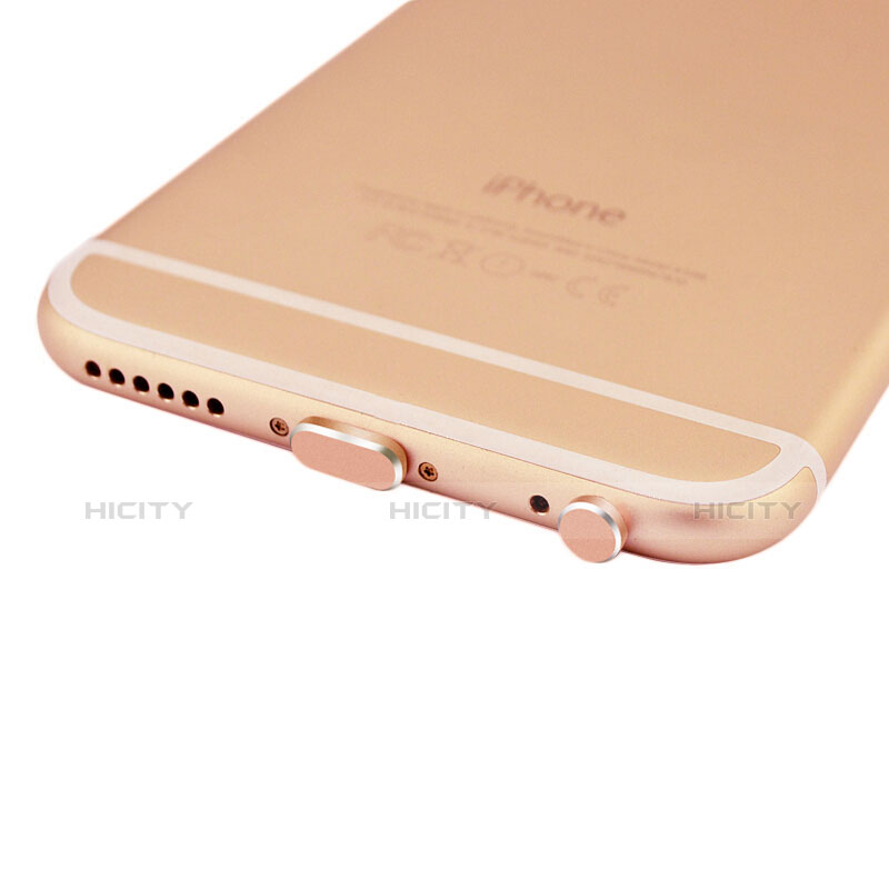 Apple iPhone XR用アンチ ダスト プラグ キャップ ストッパー Lightning USB J01 アップル ローズゴールド