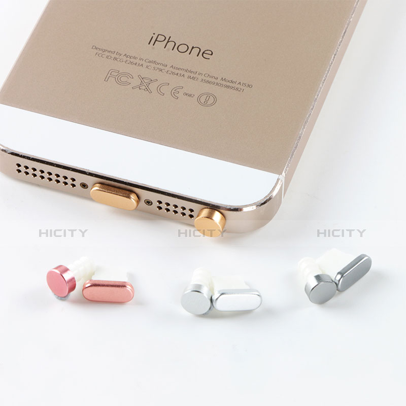 Apple iPhone XR用アンチ ダスト プラグ キャップ ストッパー Lightning USB J05 アップル シルバー