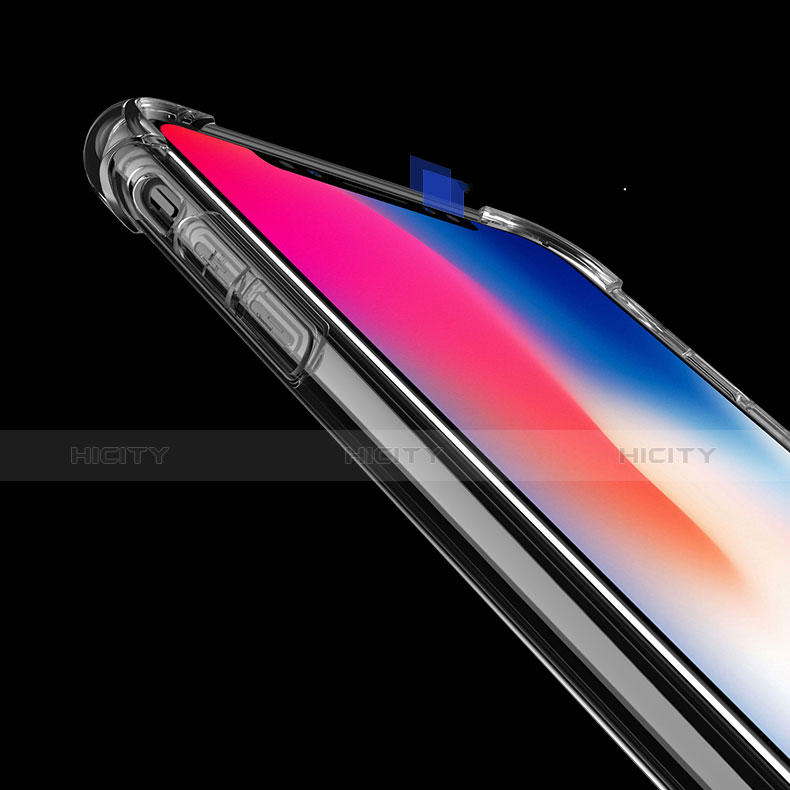 Apple iPhone Xs用極薄ソフトケース シリコンケース 耐衝撃 全面保護 クリア透明 T02 アップル クリア