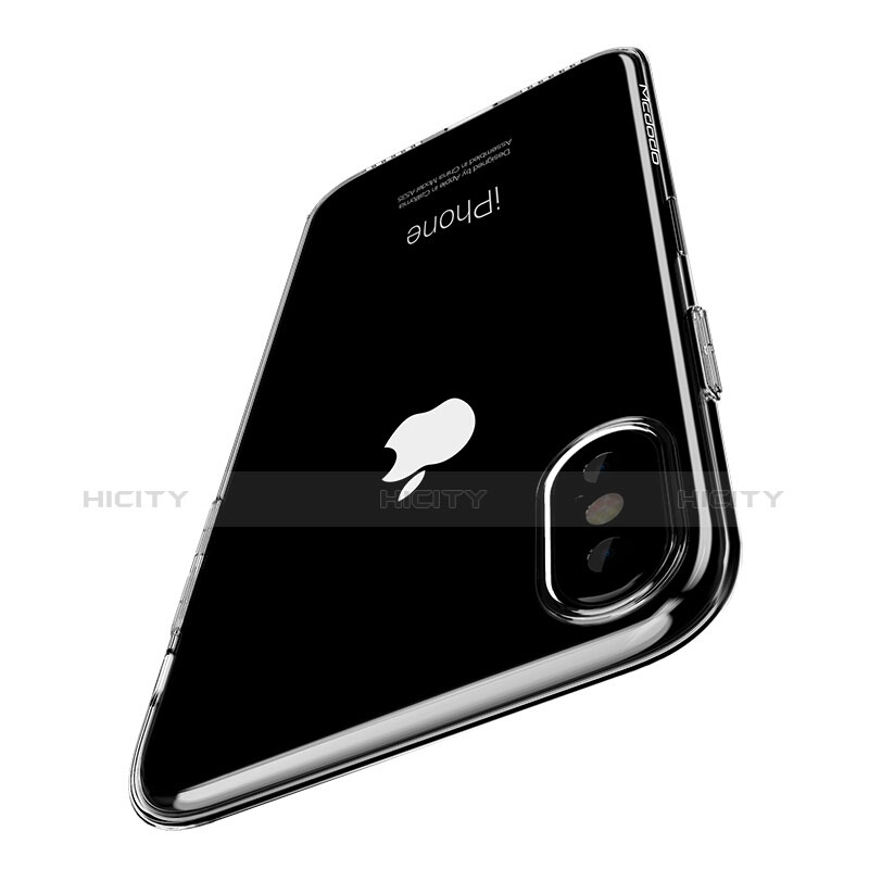 Apple iPhone Xs用極薄ソフトケース シリコンケース 耐衝撃 全面保護 クリア透明 T05 アップル クリア