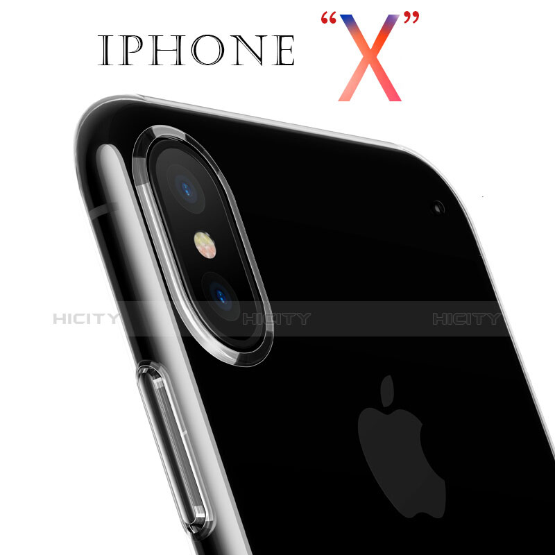 Apple iPhone Xs用極薄ソフトケース シリコンケース 耐衝撃 全面保護 クリア透明 T06 アップル クリア