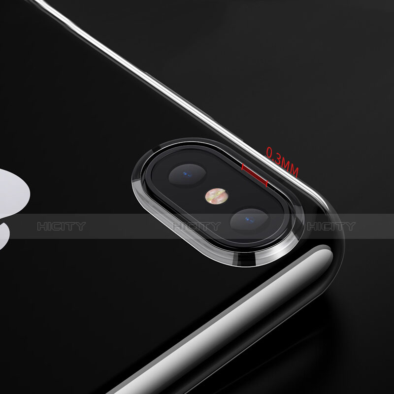Apple iPhone Xs用極薄ソフトケース シリコンケース 耐衝撃 全面保護 クリア透明 T06 アップル クリア