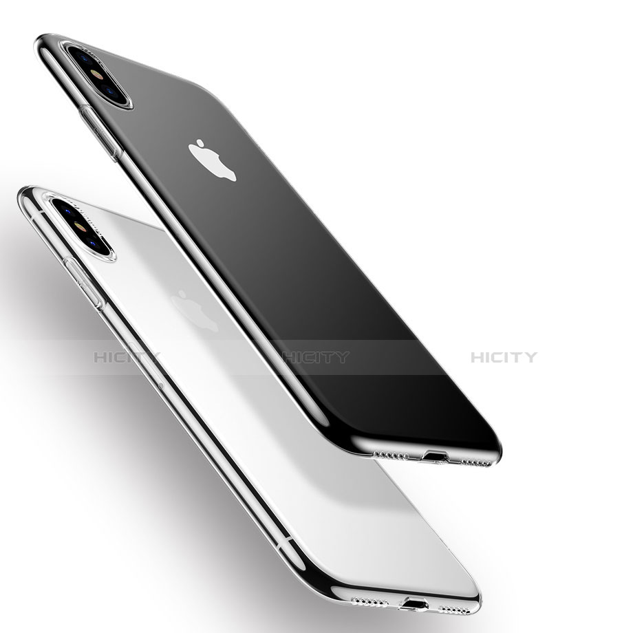 Apple iPhone Xs用極薄ソフトケース シリコンケース 耐衝撃 全面保護 クリア透明 T22 アップル クリア