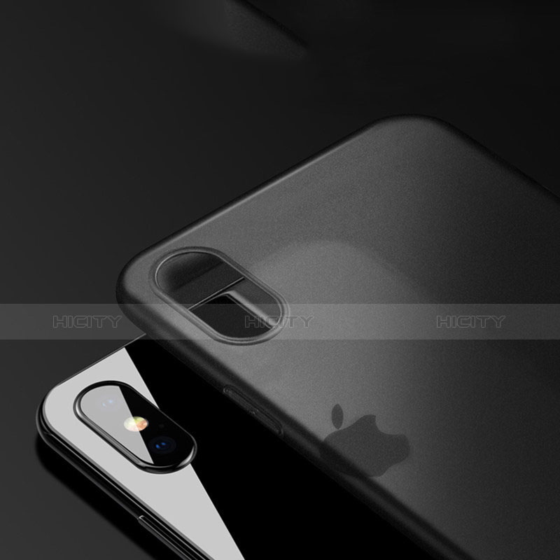 Apple iPhone Xs用極薄ソフトケース シリコンケース 耐衝撃 全面保護 V02 アップル ブラック