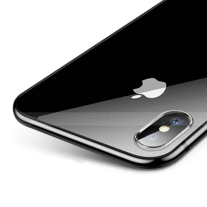 Apple iPhone Xs用極薄ソフトケース シリコンケース 耐衝撃 全面保護 クリア透明 C12 アップル シルバー