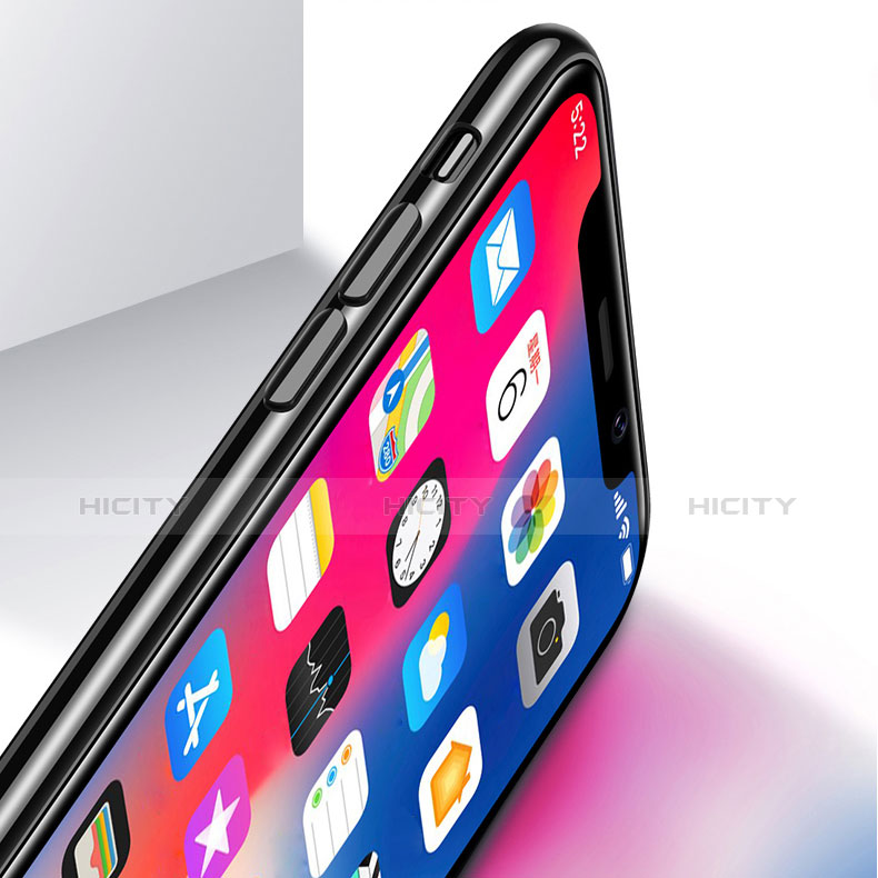 Apple iPhone Xs用ハイブリットバンパーケース クリア透明 プラスチック 鏡面 カバー アップル 