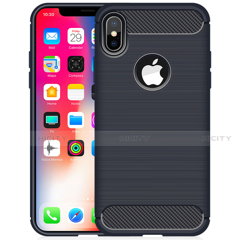 Apple iPhone Xs用シリコンケース ソフトタッチラバー ライン カバー アップル 