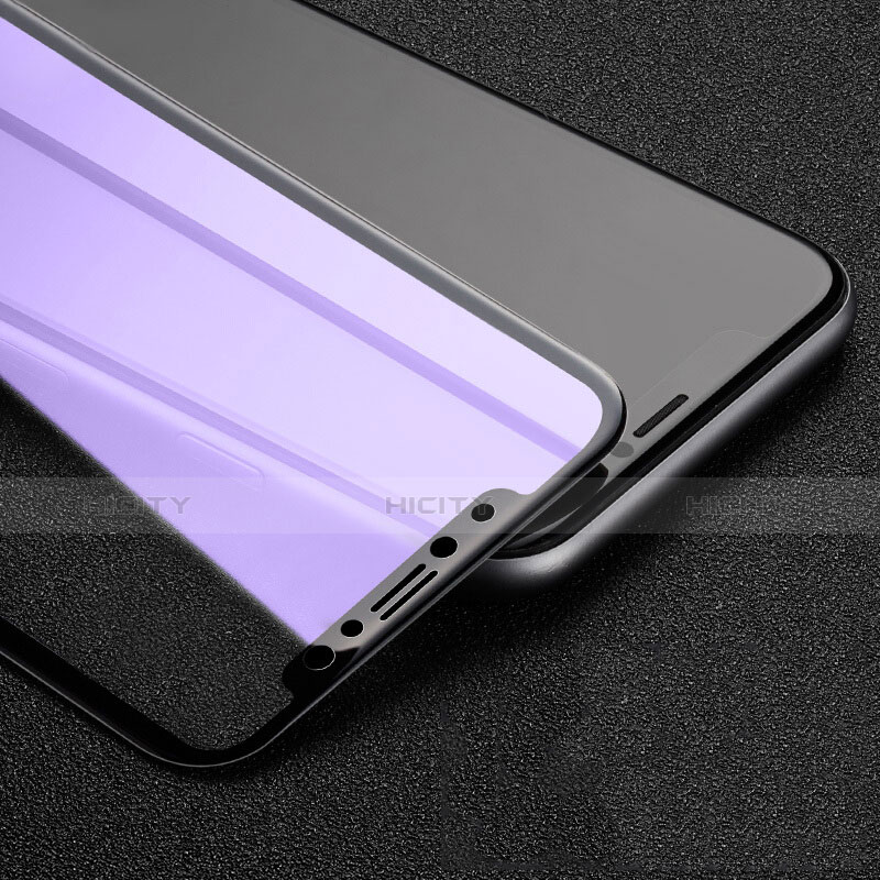 Apple iPhone Xs用アンチグレア ブルーライト 強化ガラス 液晶保護フィルム アップル ネイビー
