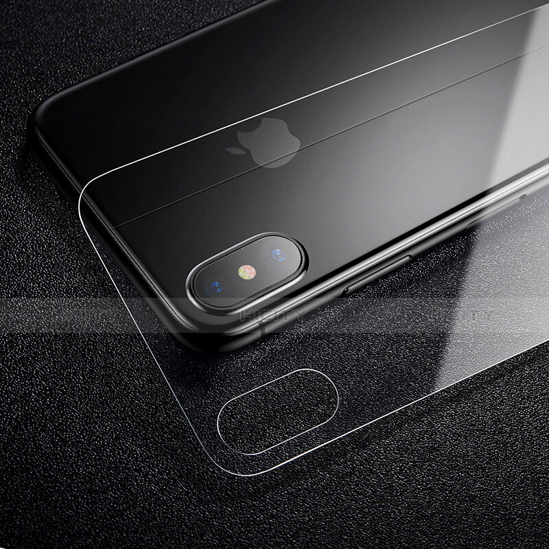 Apple iPhone Xs用強化ガラス 背面保護フィルム アップル クリア