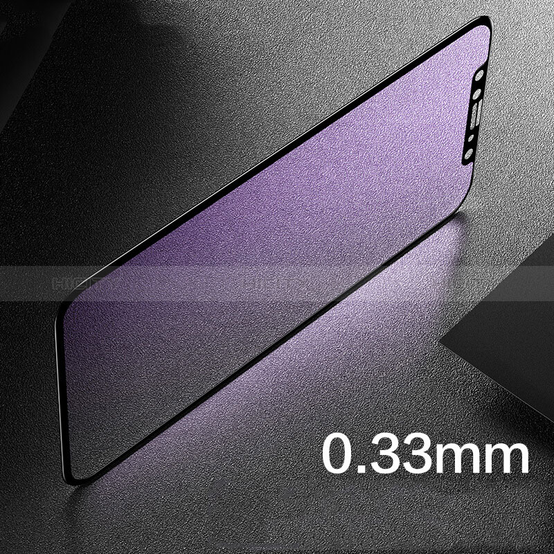 Apple iPhone Xs用強化ガラス フル液晶保護フィルム F18 アップル ブラック