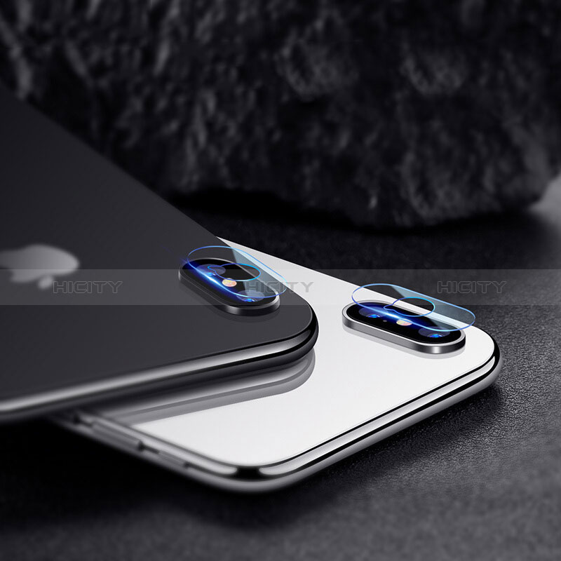 Apple iPhone Xs用強化ガラス カメラプロテクター カメラレンズ 保護ガラスフイルム F03 アップル クリア