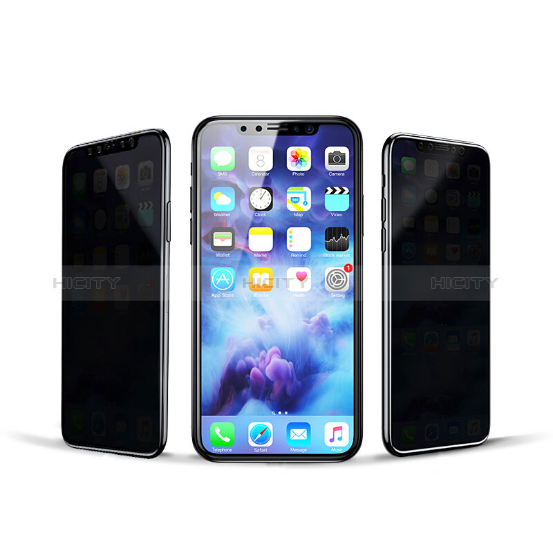 Apple iPhone Xs用反スパイ 強化ガラス 液晶保護フィルム アップル クリア