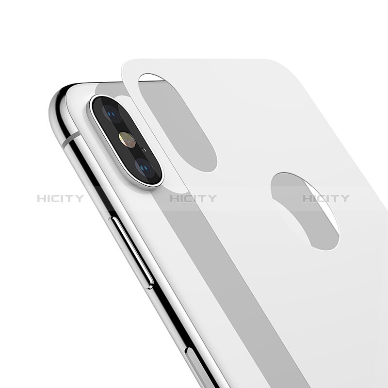 Apple iPhone Xs用強化ガラス 液晶保護フィルム 背面保護フィルム同梱 T01 アップル ホワイト