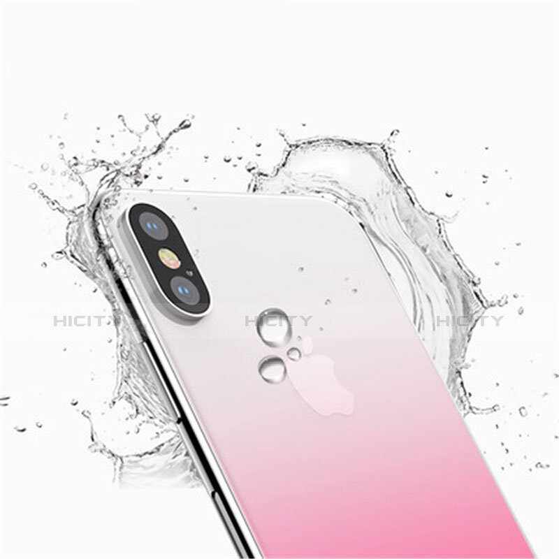 Apple iPhone Xs用背面保護フィルム 背面フィルム グラデーション アップル ピンク