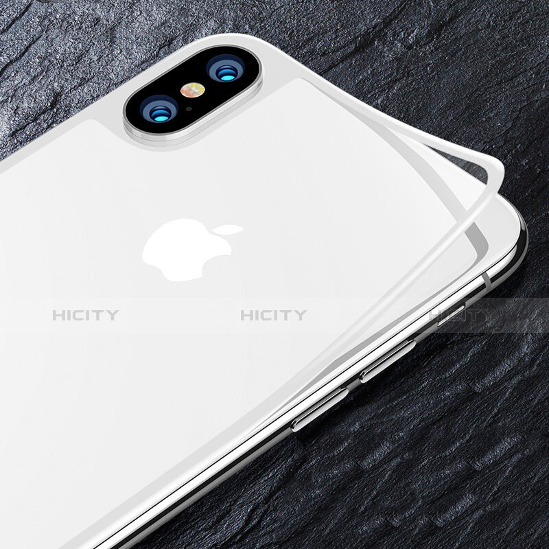 Apple iPhone Xs用強化ガラス 背面保護フィルム B09 アップル ホワイト