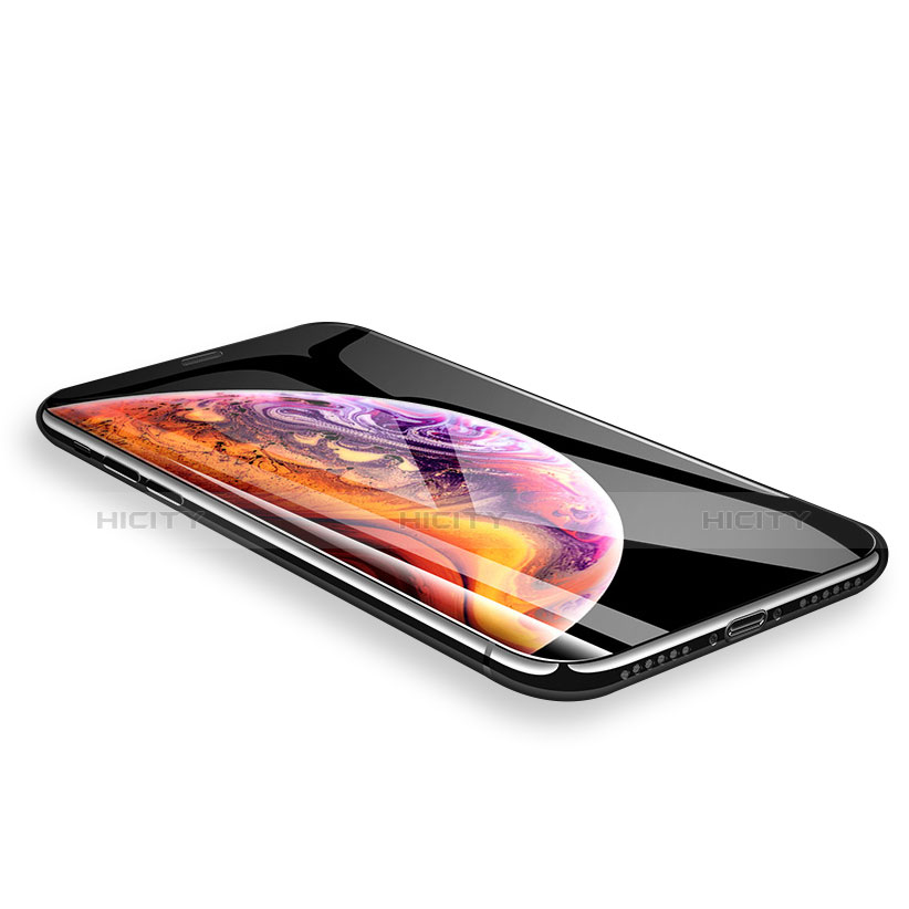 Apple iPhone Xs用強化ガラス フル液晶保護フィルム P04 アップル ブラック