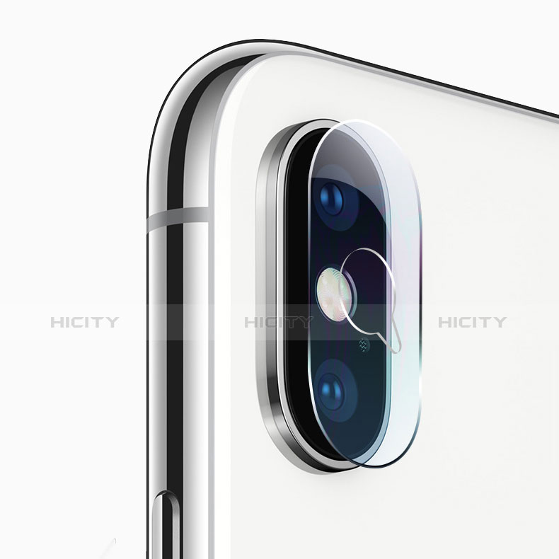 Apple iPhone Xs用強化ガラス カメラプロテクター カメラレンズ 保護ガラスフイルム P01 アップル クリア