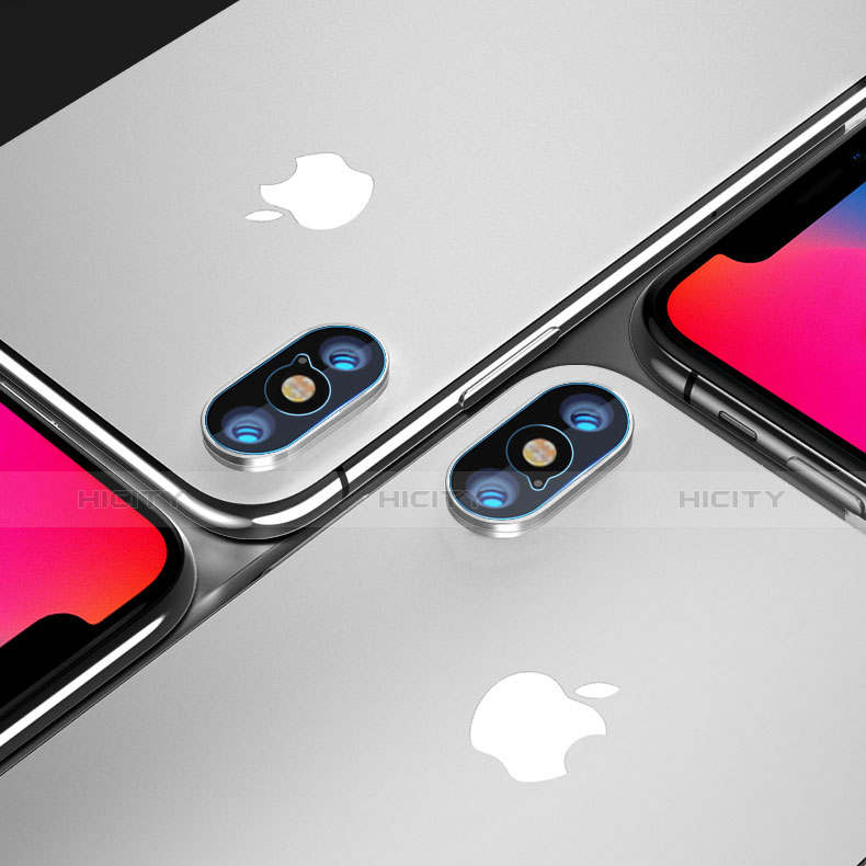 Apple iPhone Xs用強化ガラス カメラプロテクター カメラレンズ 保護ガラスフイルム P01 アップル クリア