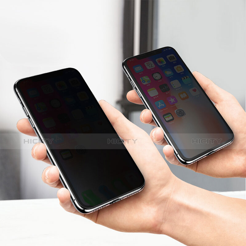 Apple iPhone Xs用反スパイ 強化ガラス 液晶保護フィルム P01 アップル クリア