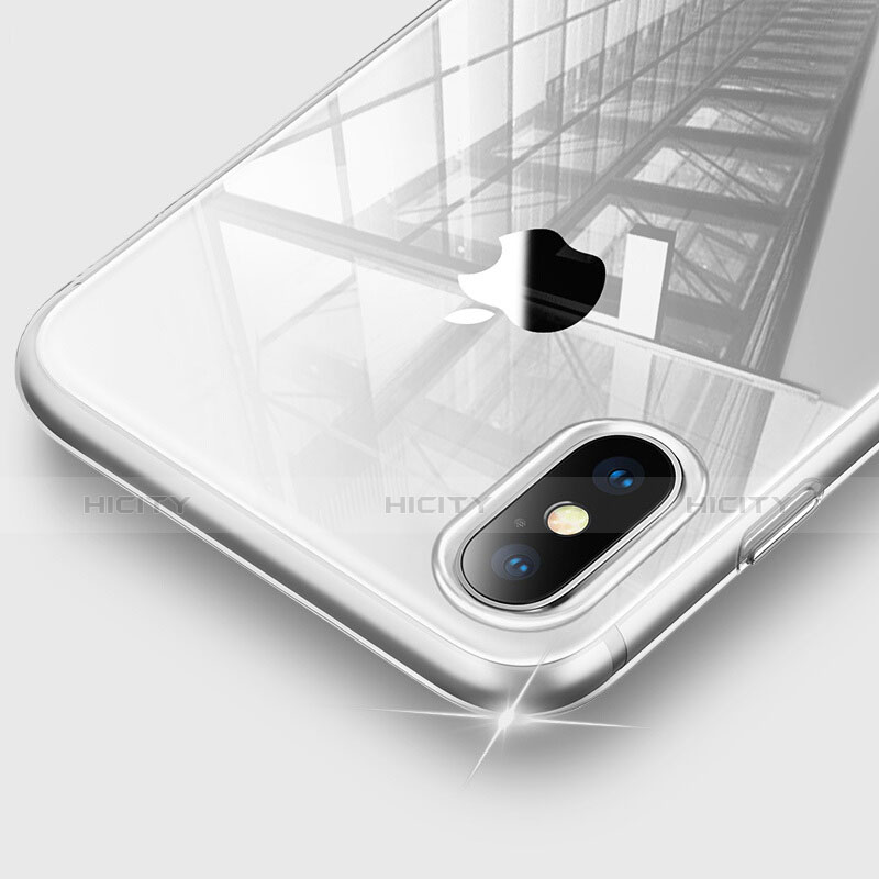 Apple iPhone Xs Max用極薄ソフトケース シリコンケース 耐衝撃 全面保護 クリア透明 アップル クリア