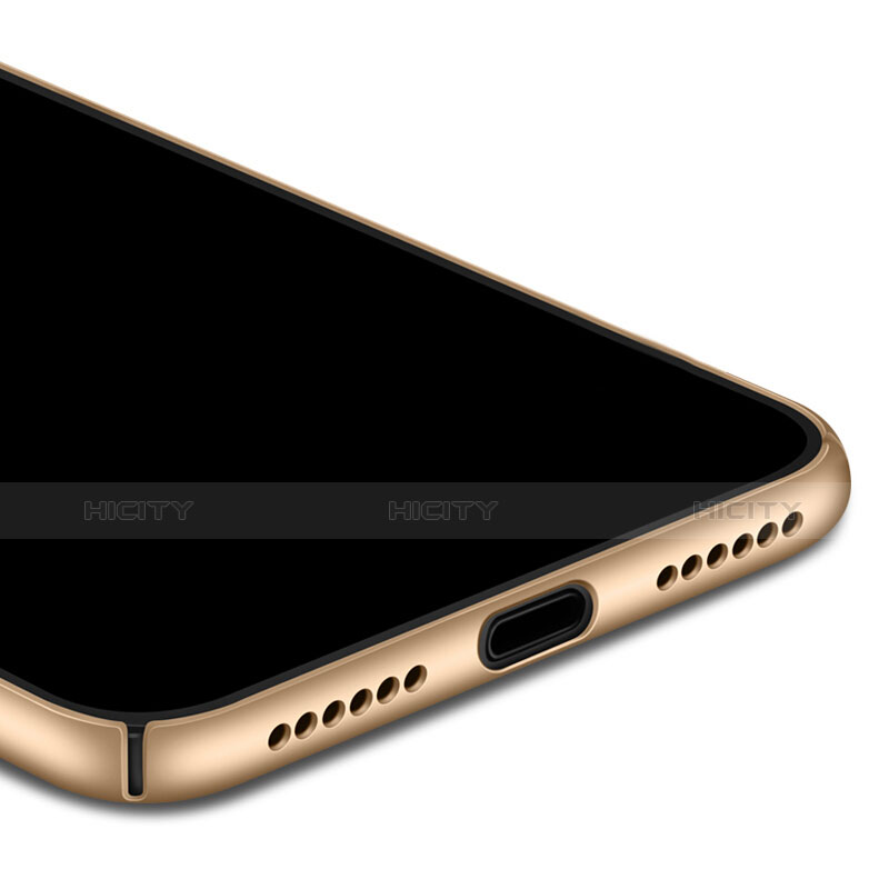 Apple iPhone Xs Max用ハードケース プラスチック 質感もマット アンド指輪 アップル ゴールド