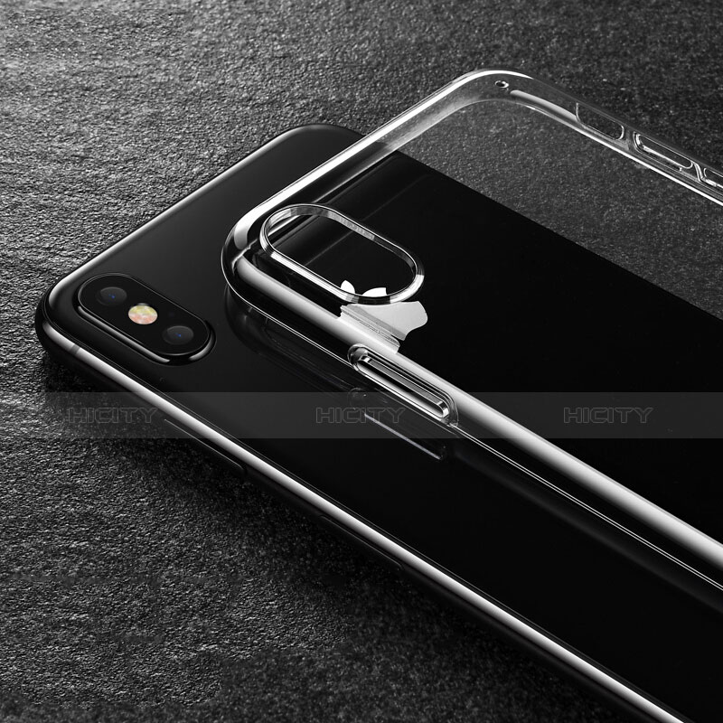 Apple iPhone Xs Max用極薄ソフトケース シリコンケース 耐衝撃 全面保護 クリア透明 T06 アップル クリア