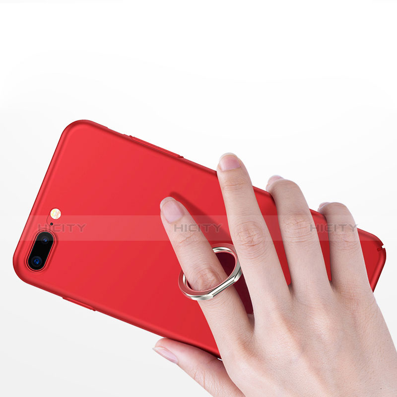 Apple iPhone Xs Max用ハードケース プラスチック 質感もマット アンド指輪 R02 アップル レッド