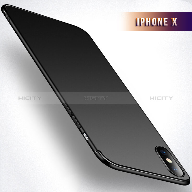 Apple iPhone Xs Max用極薄ソフトケース シリコンケース 耐衝撃 全面保護 S02 アップル ブラック
