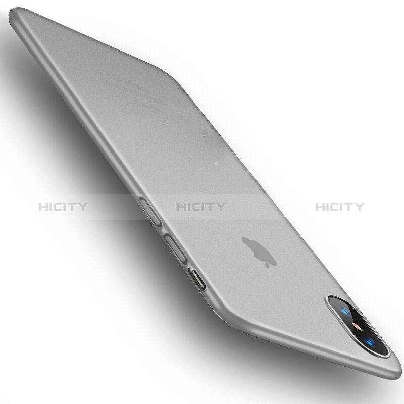 Apple iPhone Xs Max用極薄ソフトケース シリコンケース 耐衝撃 全面保護 クリア透明 T18 アップル ホワイト